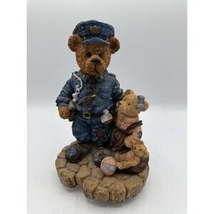 Vintage Music Box Bear Figurine Police Officer Plays “I Want to Hold Your Hand”